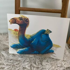 Vintage Wrangler Denim Jeans Advertising
Poster Print Camel In Desert